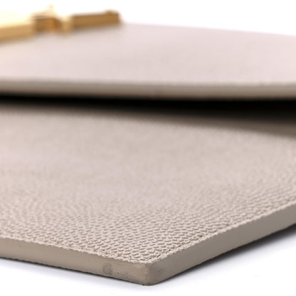 Saint Laurent Grain De Poudre Uptown Pouch Dark Beige 8 of 8