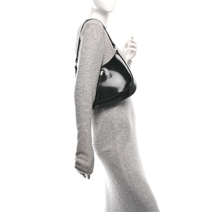 Prada Spazzolato Cleo Shoulder Bag Black 2 of 9