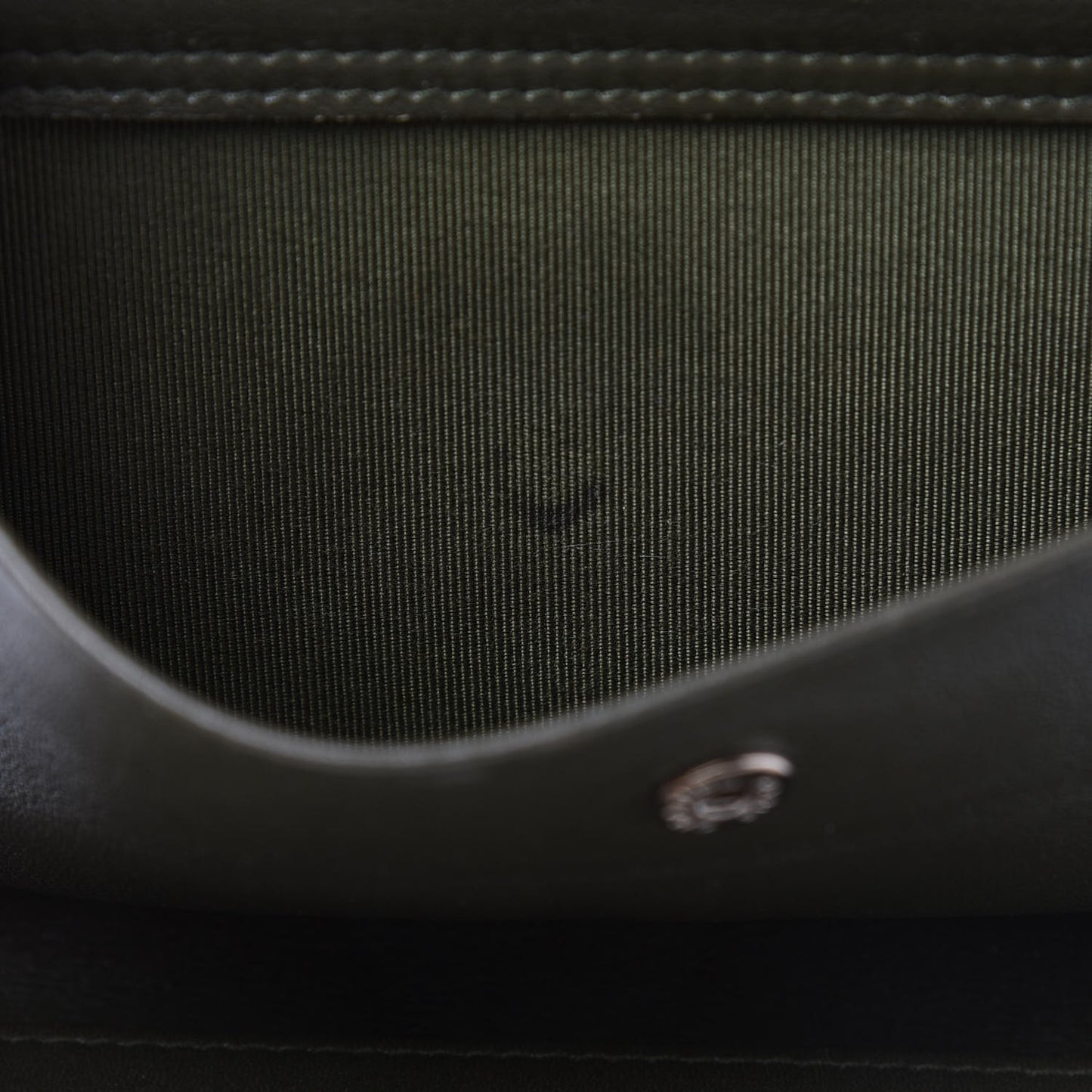 Caviar Quilted Large Flap Wallet Dark Green