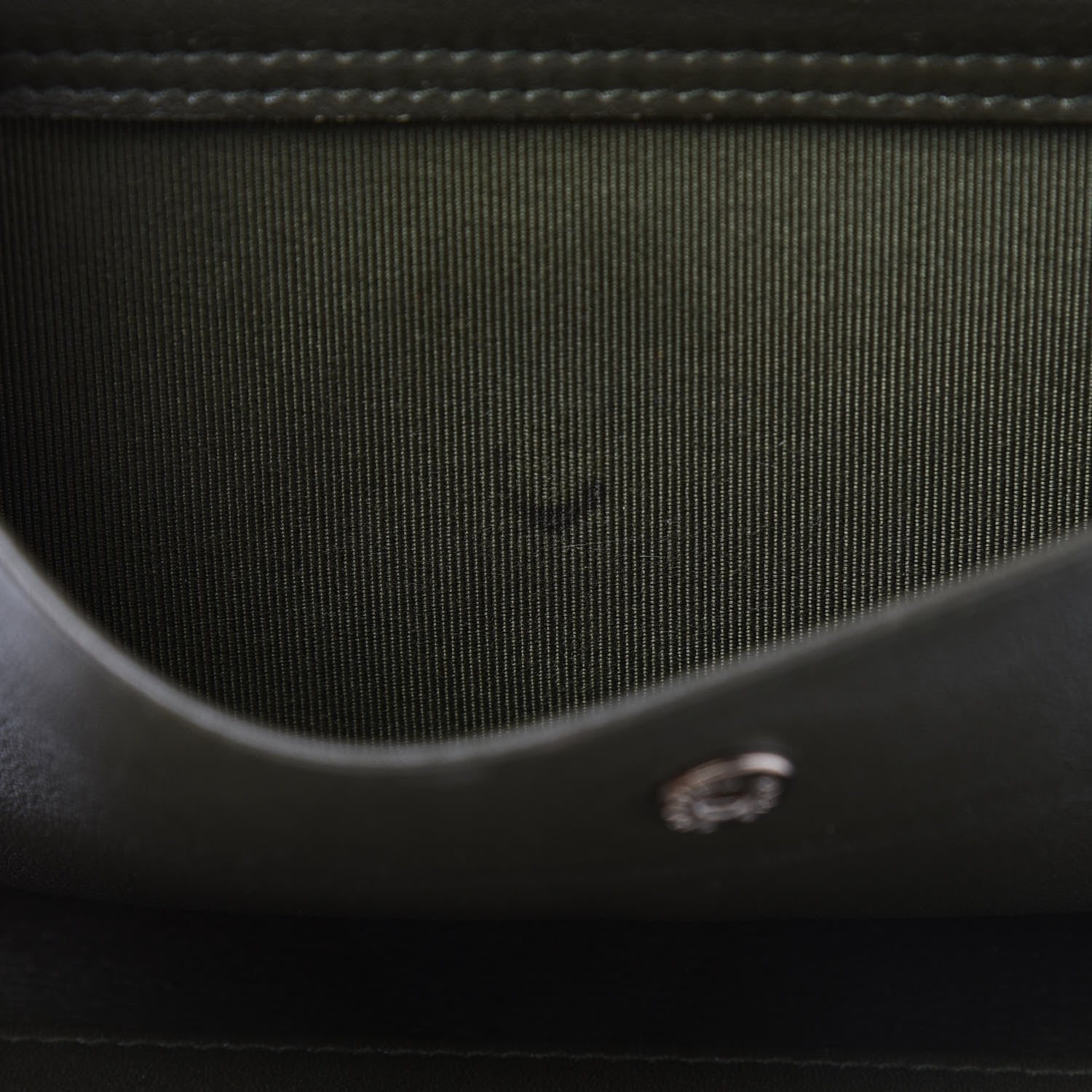 Chanel Caviar Quilted Large Flap Wallet Dark Green 14 of 17