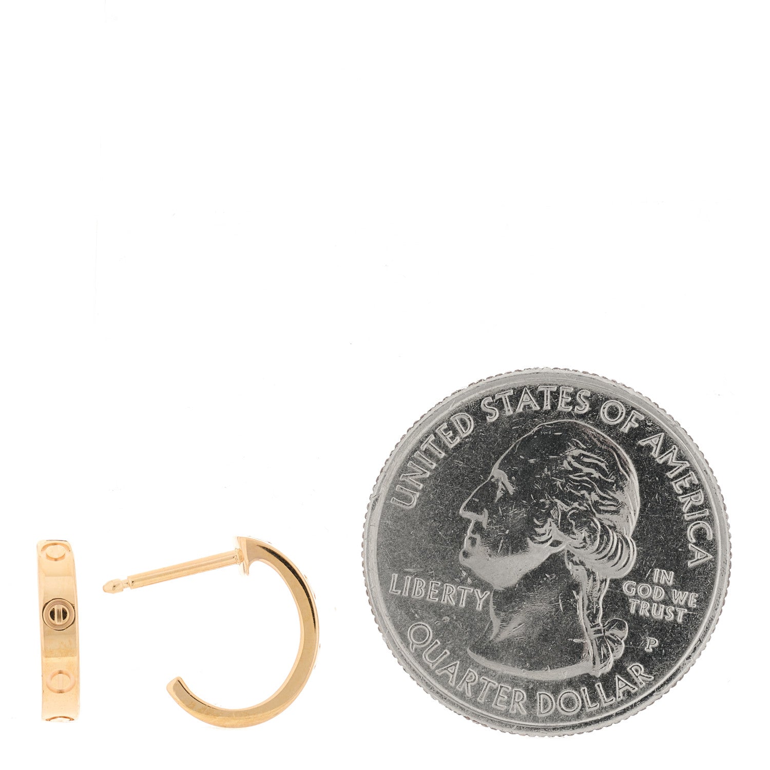 Cartier 18K Pink Gold Small LOVE Hoop Earrings 2 of 6