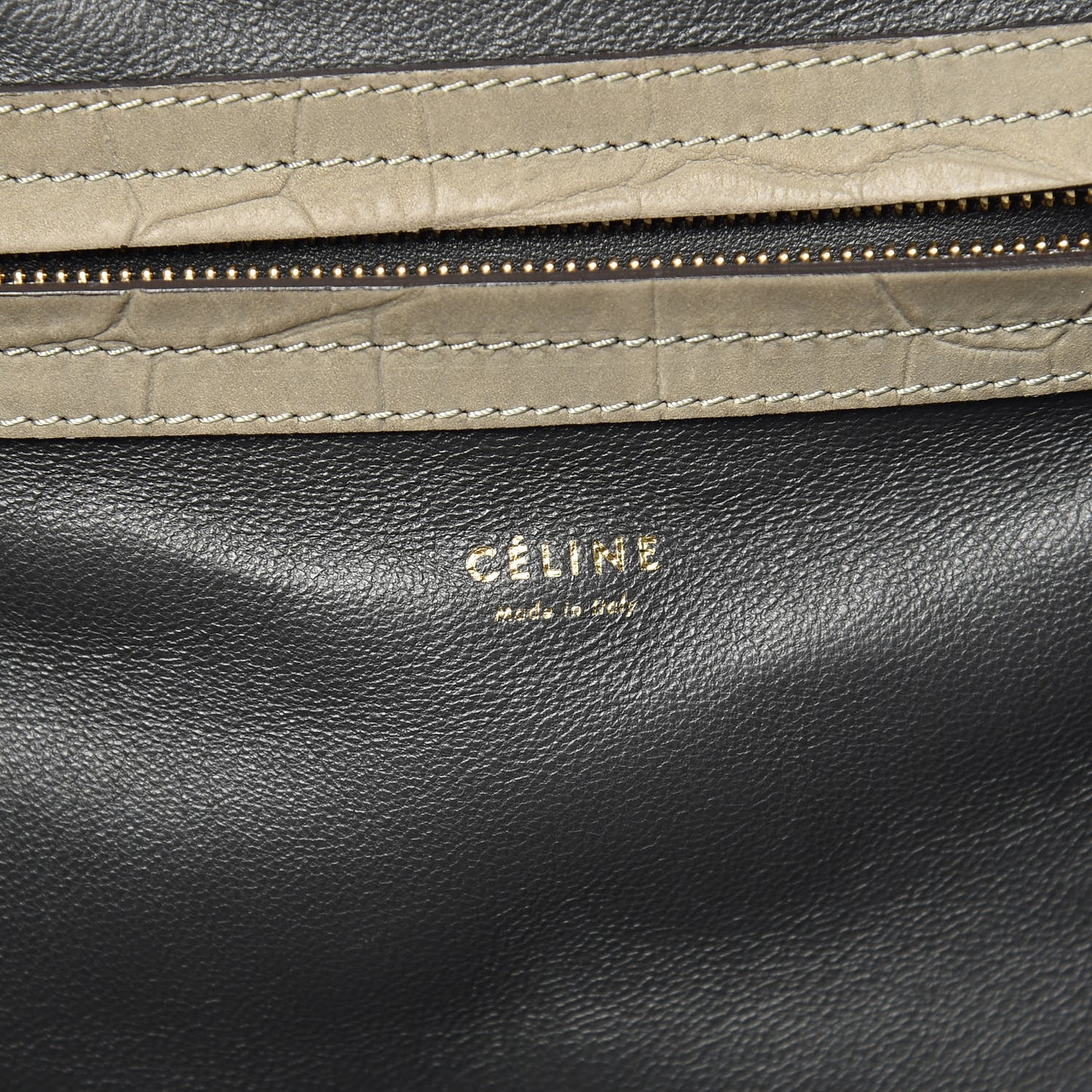 Crocodile Embossed Nubuck Medium Phantom Luggage Grey