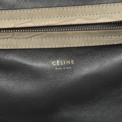 Celine Crocodile Embossed Nubuck Medium Phantom Luggage Grey 6 of 24