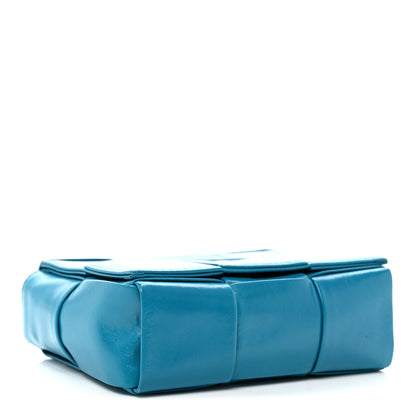 Bottega Veneta Paper Calfskin Maxi Intreccio Extra Mini Cassette Crossbody Bag Blue 4 of 10