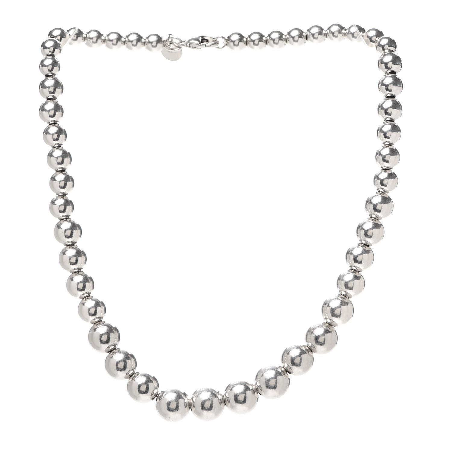Tiffany Sterling Silver HardWear Graduated Ball Necklace 1 of 2