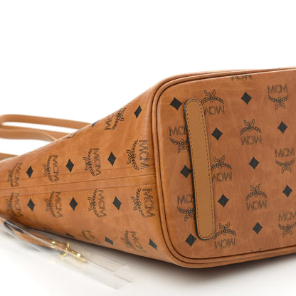 MCM Visetos Medium Liz Reversible Shopper Tote Cognac 6 of 17