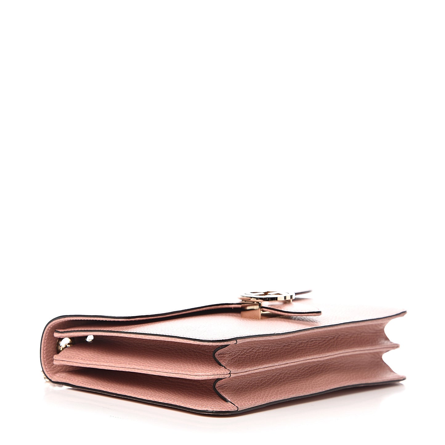 Dollar Calfskin Interlocking G Shoulder Bag Soft Pink