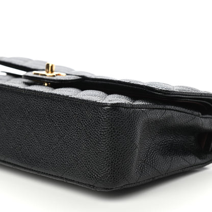 Chanel Caviar Quilted Medium Double Flap Black 9 of 10