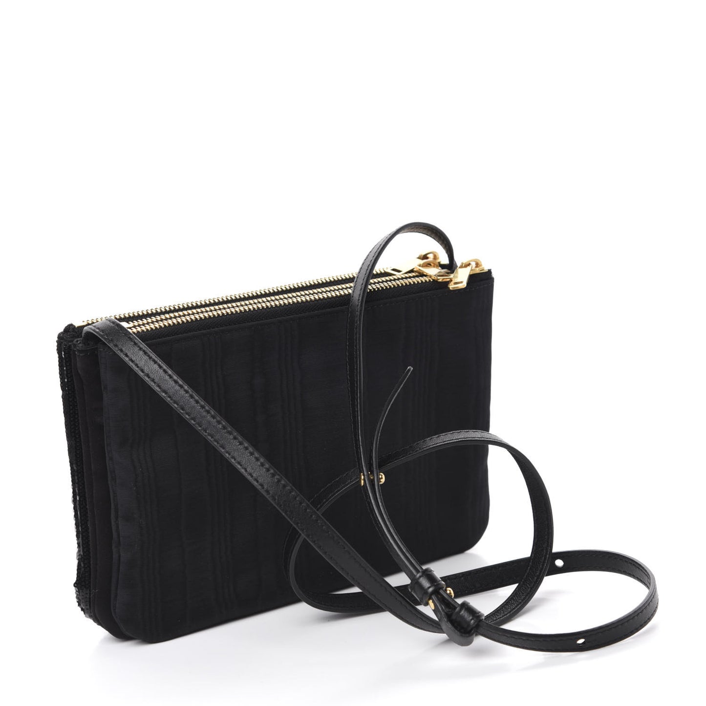 Sequin Small Trio Crossbody Bag Black