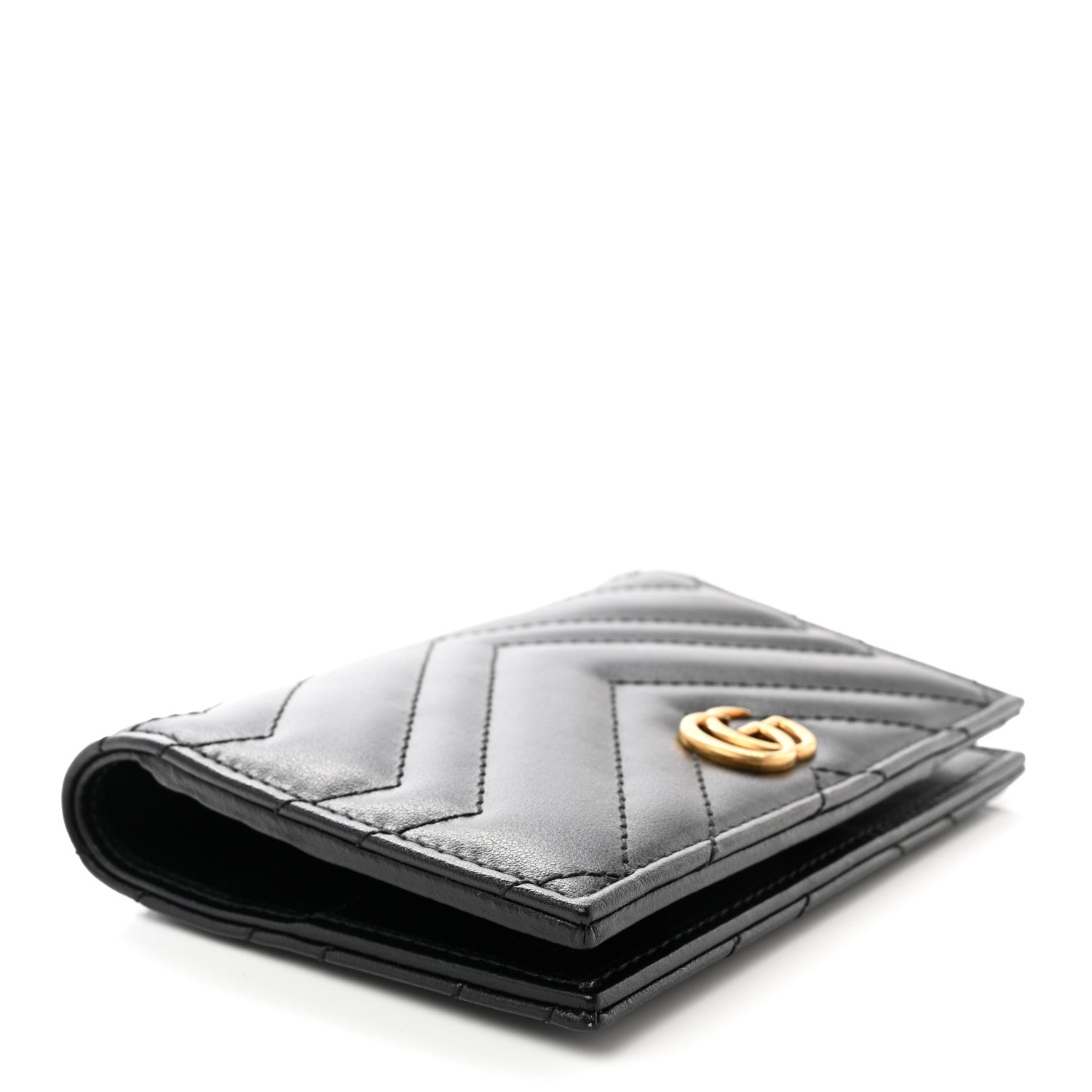 Gucci Calfskin Matelasse GG Marmont Passport Case Black 4 of 9