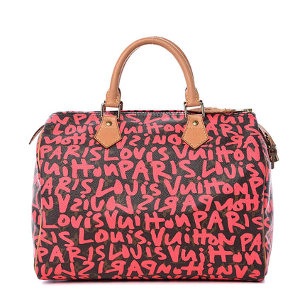 Louis Vuitton Monogram Graffiti Speedy 30 Fuchsia 1 of 15