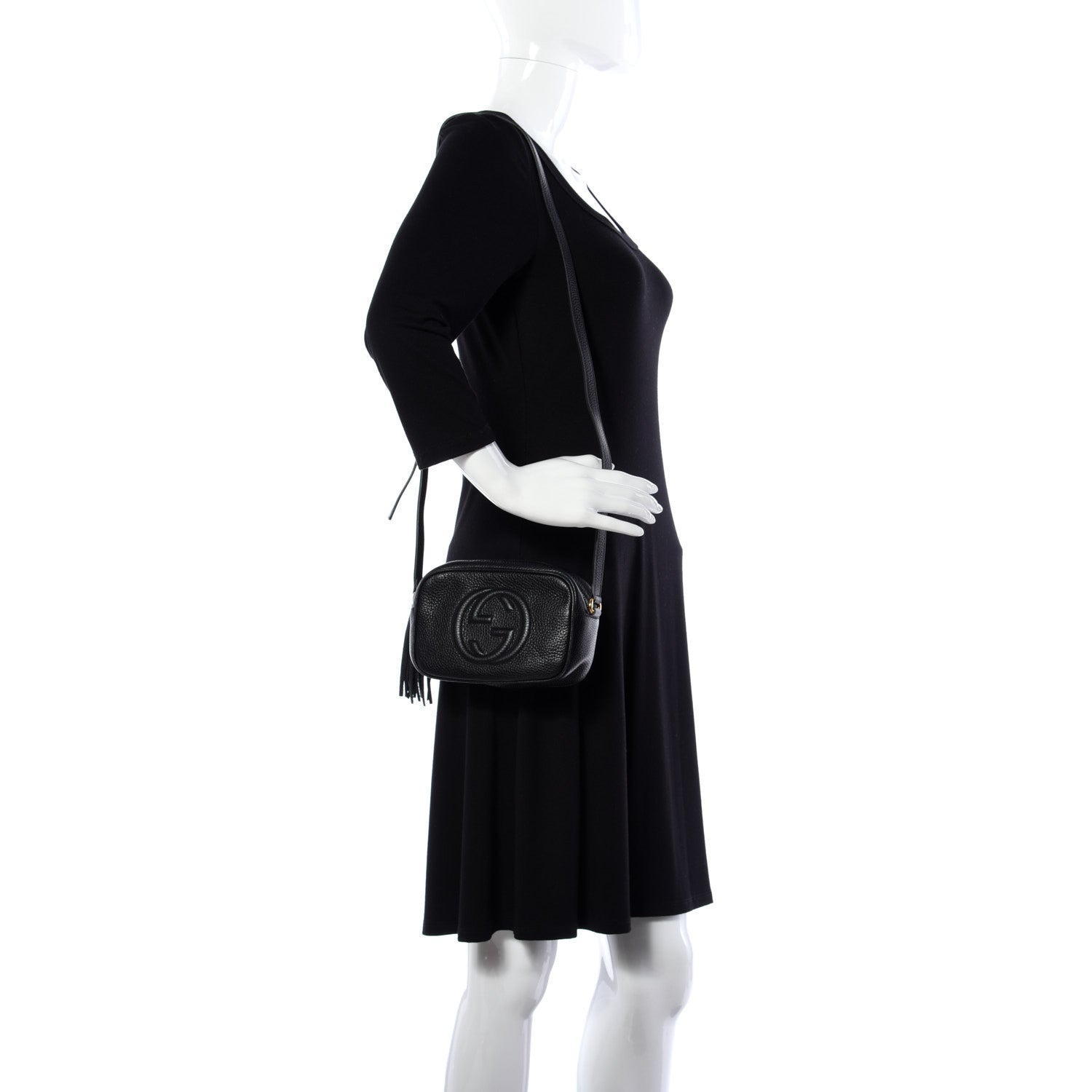 Gucci Pebbled Calfskin Mini Soho Disco Bag Black 2 of 11