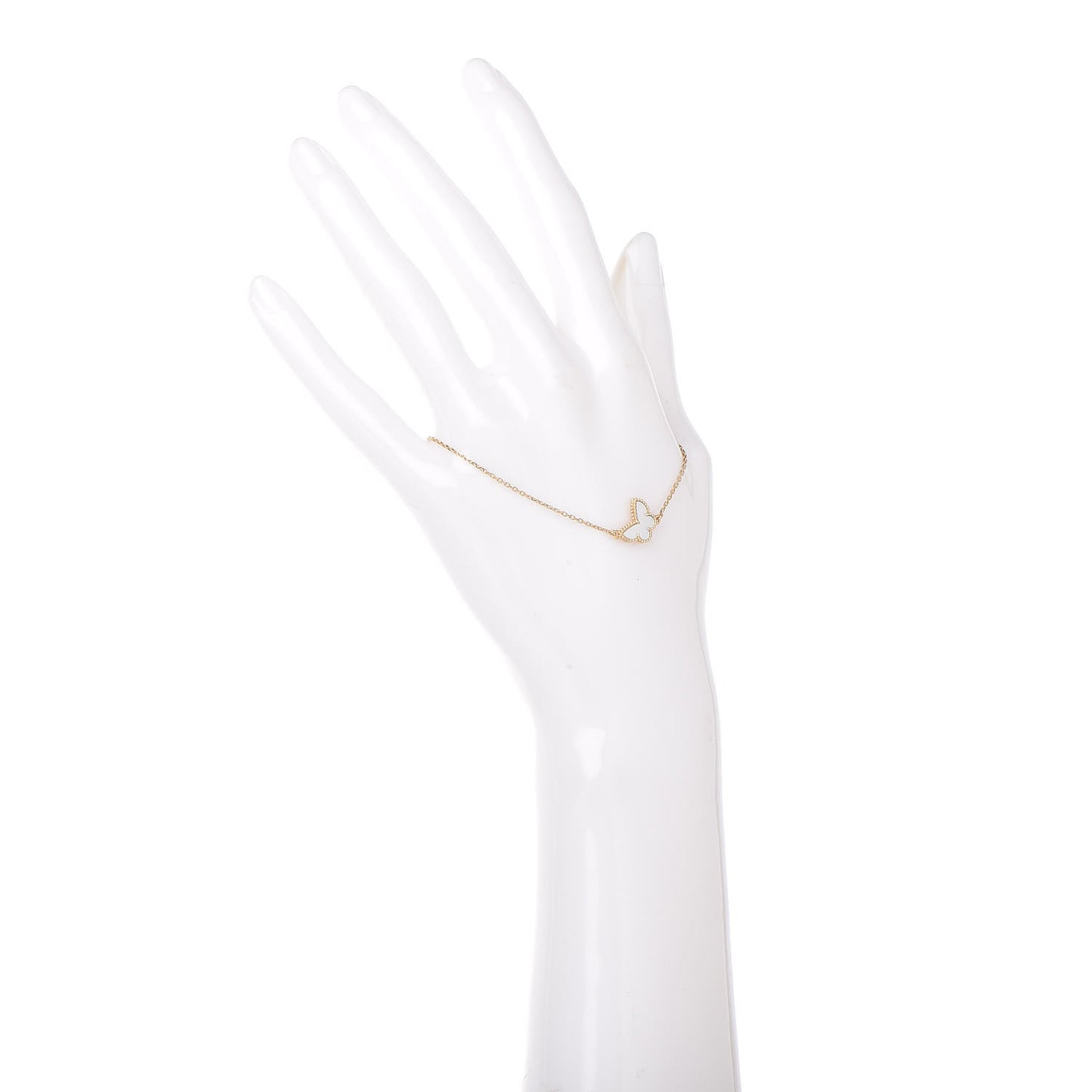 18K Yellow Gold Mother of Pearl Sweet Alhambra Butterfly Bracelet
