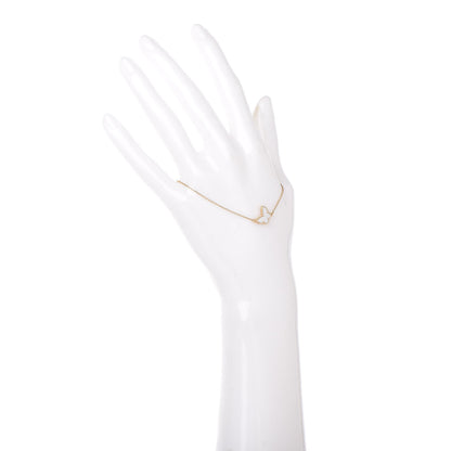 Van Cleef & Arpels 18K Yellow Gold Mother of Pearl Sweet Alhambra Butterfly Bracelet 2 of 8