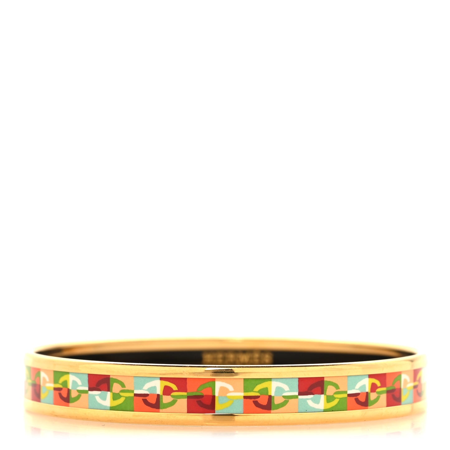 Enamel Narrow Printed Optique Chaine D'Ancre Bracelet 6