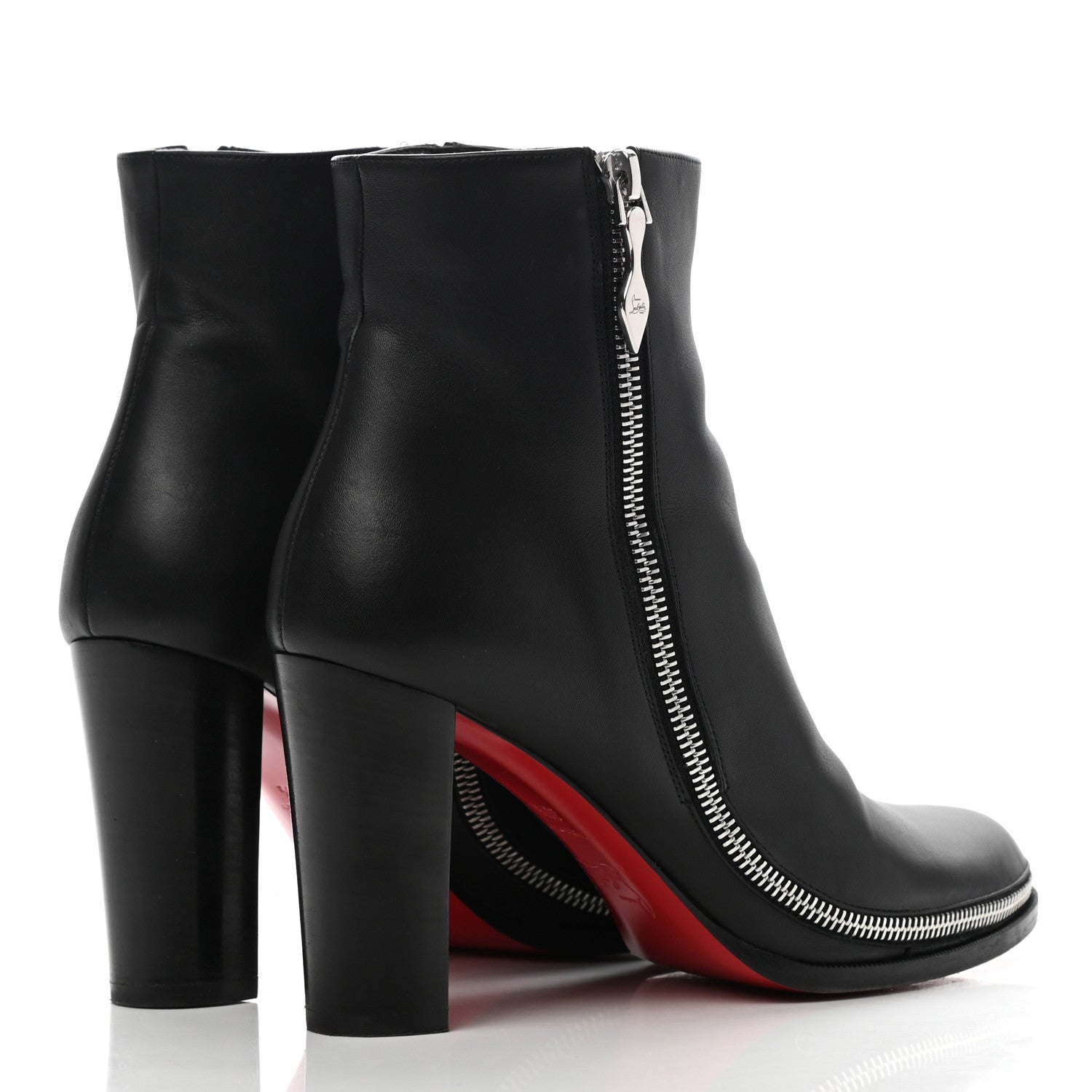 Christian Louboutin Calfskin Telezip 85 Ankle Bootie 39.5 Black 4 of 13