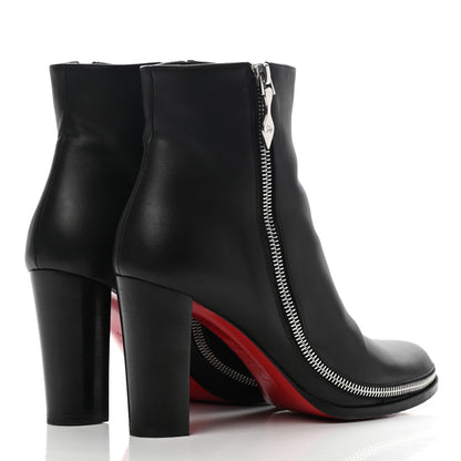 Christian Louboutin Calfskin Telezip 85 Ankle Bootie 39.5 Black 4 of 13