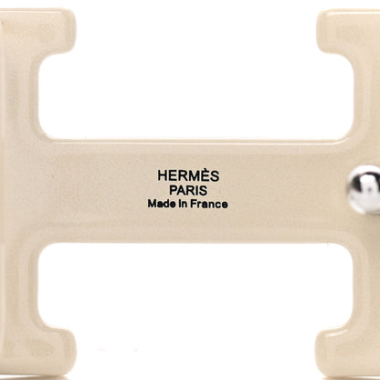 Hermes Enameled Steel Printed 24mm Felines H Email Belt Buckle Leopardus 3 of 4