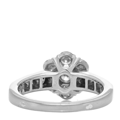 Van Cleef & Arpels 18K White Gold Diamond Large Fleurette Ring 49 4.75 3 of 7