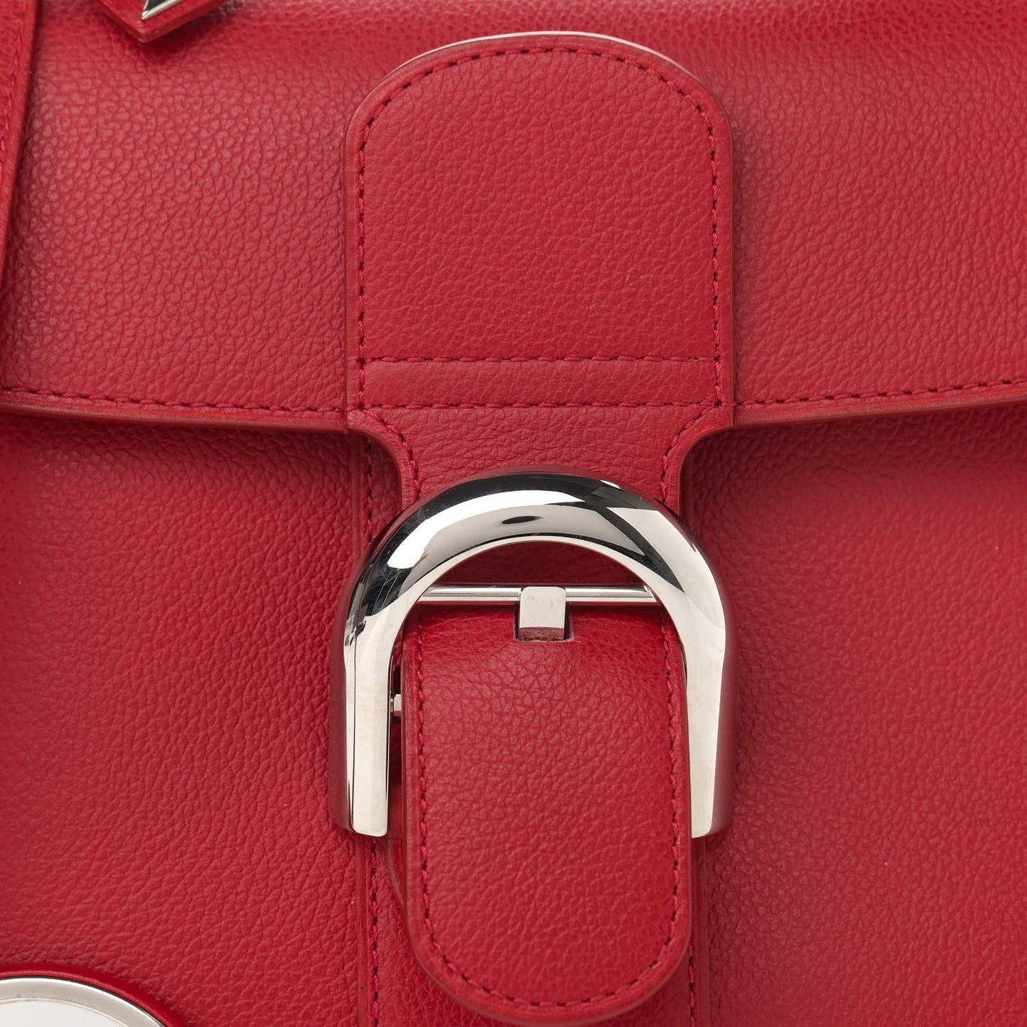 Grained Calfskin PM Brillant Satchel Red