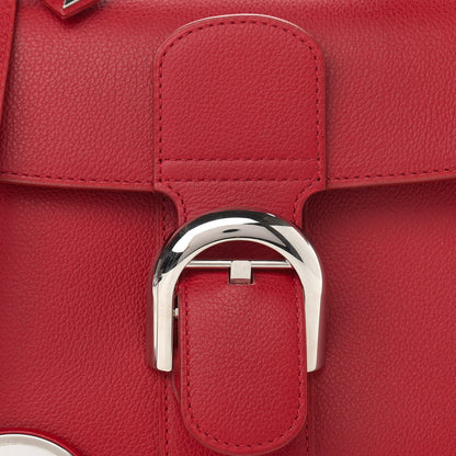 Delvaux Grained Calfskin PM Brillant Satchel Red 7 of 9