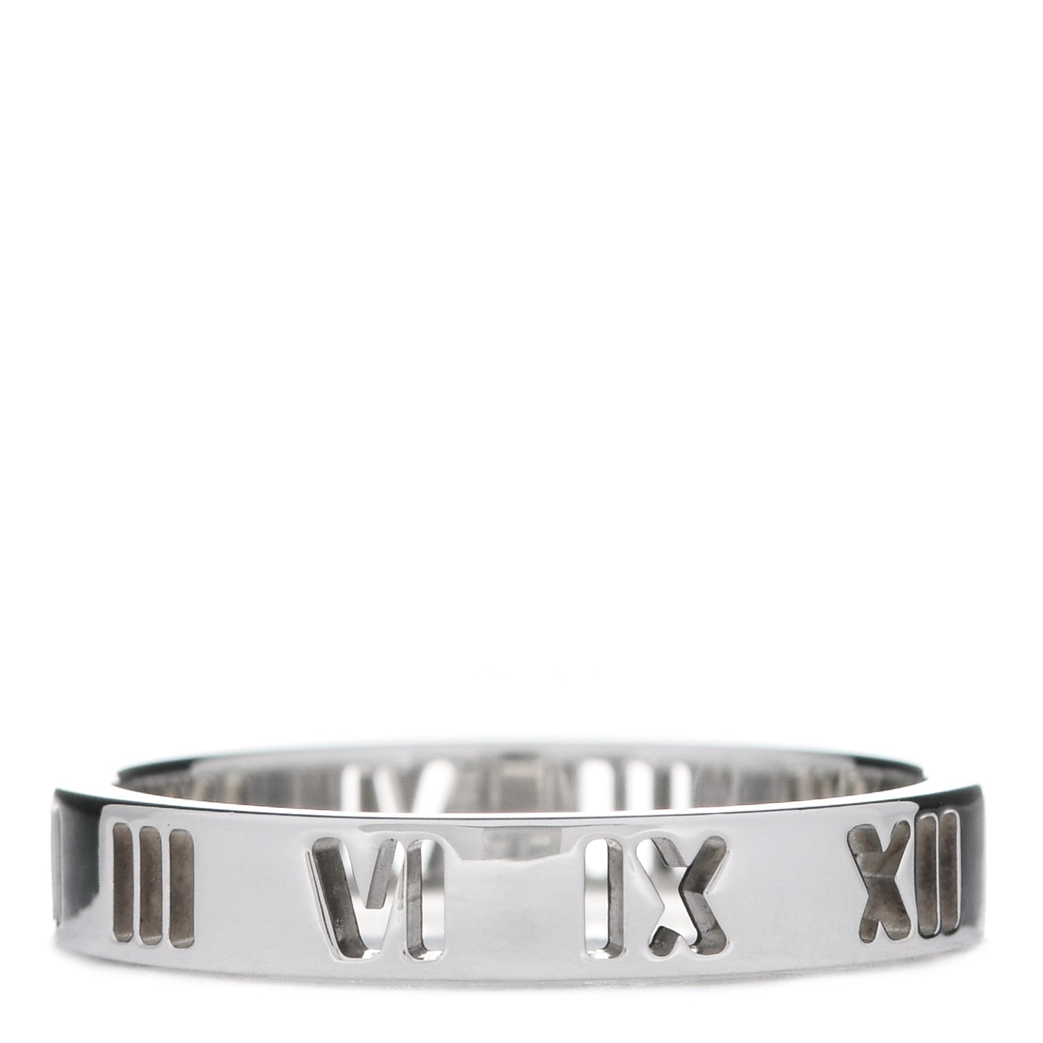 Tiffany Sterling Silver Narrow Atlas Pierced Ring 55 7.25 3 of 5