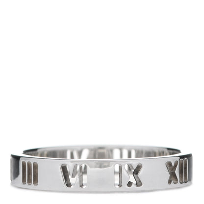 Tiffany Sterling Silver Narrow Atlas Pierced Ring 55 7.25 3 of 5