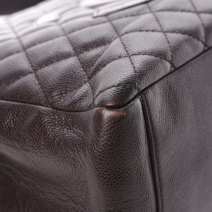 Chanel Caviar Quilted Grand Shopping Tote GST Dark Brown 11 of 19