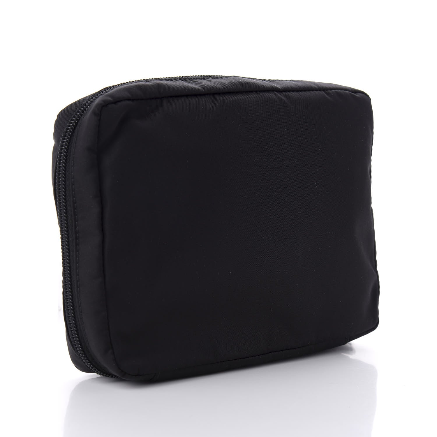 Prada Tessuto Nylon Saffiano Maniglia Pouch Black 3 of 7