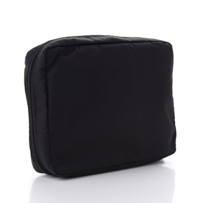Prada Tessuto Nylon Saffiano Maniglia Pouch Black 3 of 7