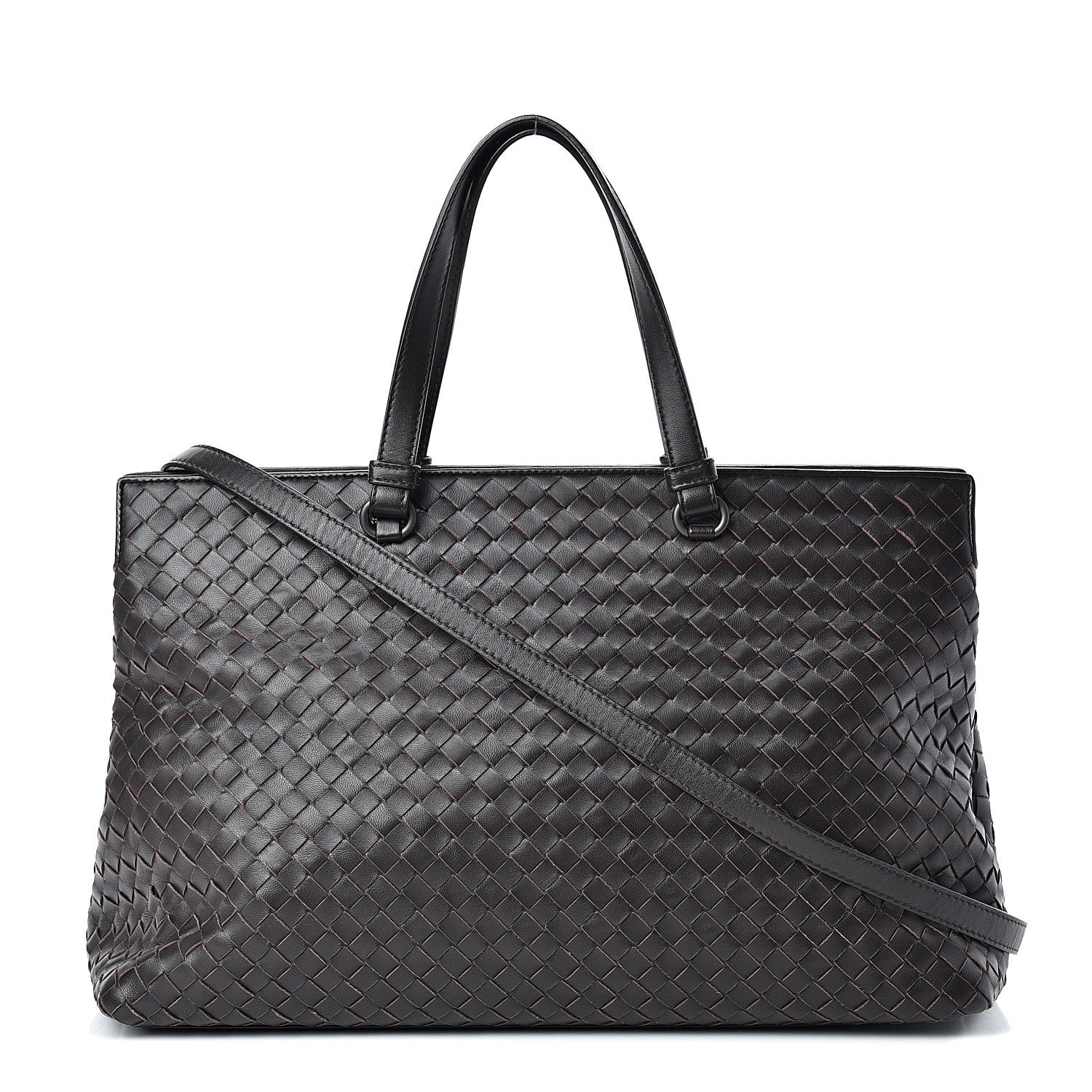 Bottega Veneta Nappa Intrecciato Large Top Handle Tote Ebano 1 of 13