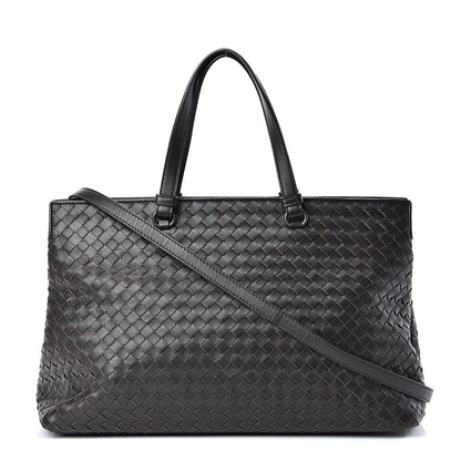 Bottega Veneta Nappa Intrecciato Large Top Handle Tote Ebano 1 of 13