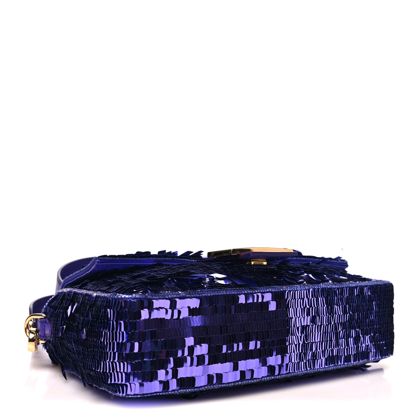 Sequin Paillettes Shiny Nappa Sex and the City Baguette Viola Purple Rain