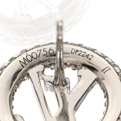 Louis Vuitton Metal Crystal Louise By Night Earrings Silver 5 of 6