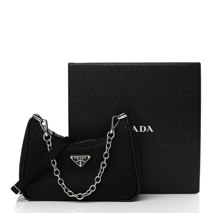 Prada Tessuto Nylon Mini Re-Edition 2000 Shoulder Bag Black 12 of 12