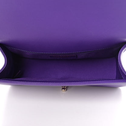 Chanel Calfskin Quilted Medium Boy Flap Purple 7 of 12