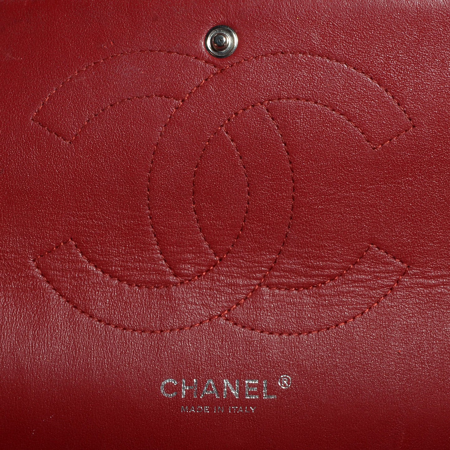 Caviar Jumbo Double Flap Dark Red