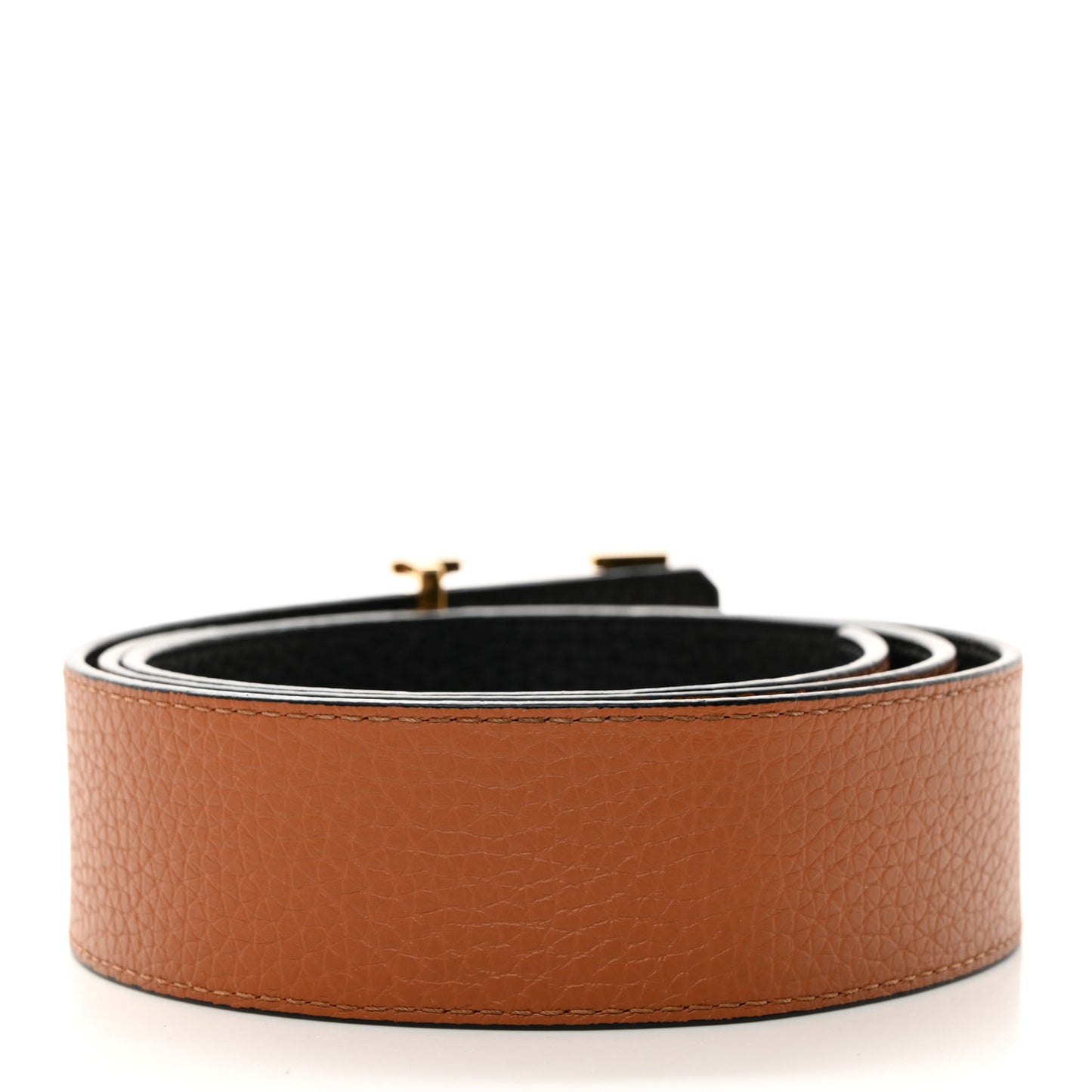 Taurillon Calfskin 30mm LV Initiales Reversible Belt 90 36 Black