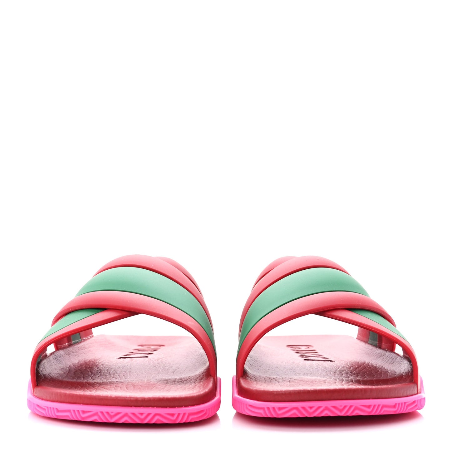 Rubber Web Womens Criss Cross Slide Sandals 38 Coral New Shamarock