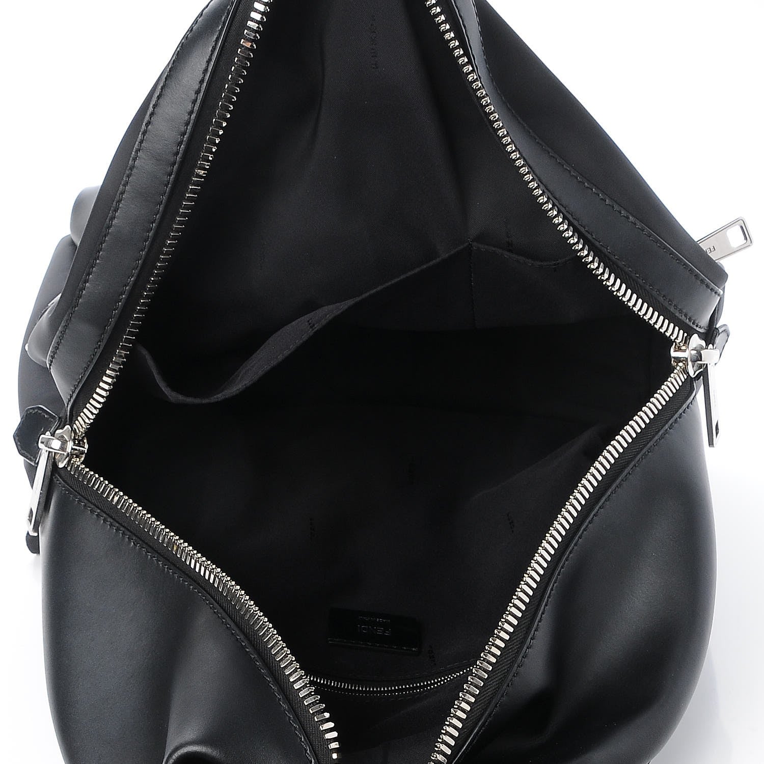 Fendi Nylon Vitello Liberty Face No Words Backpack Black 5 of 8