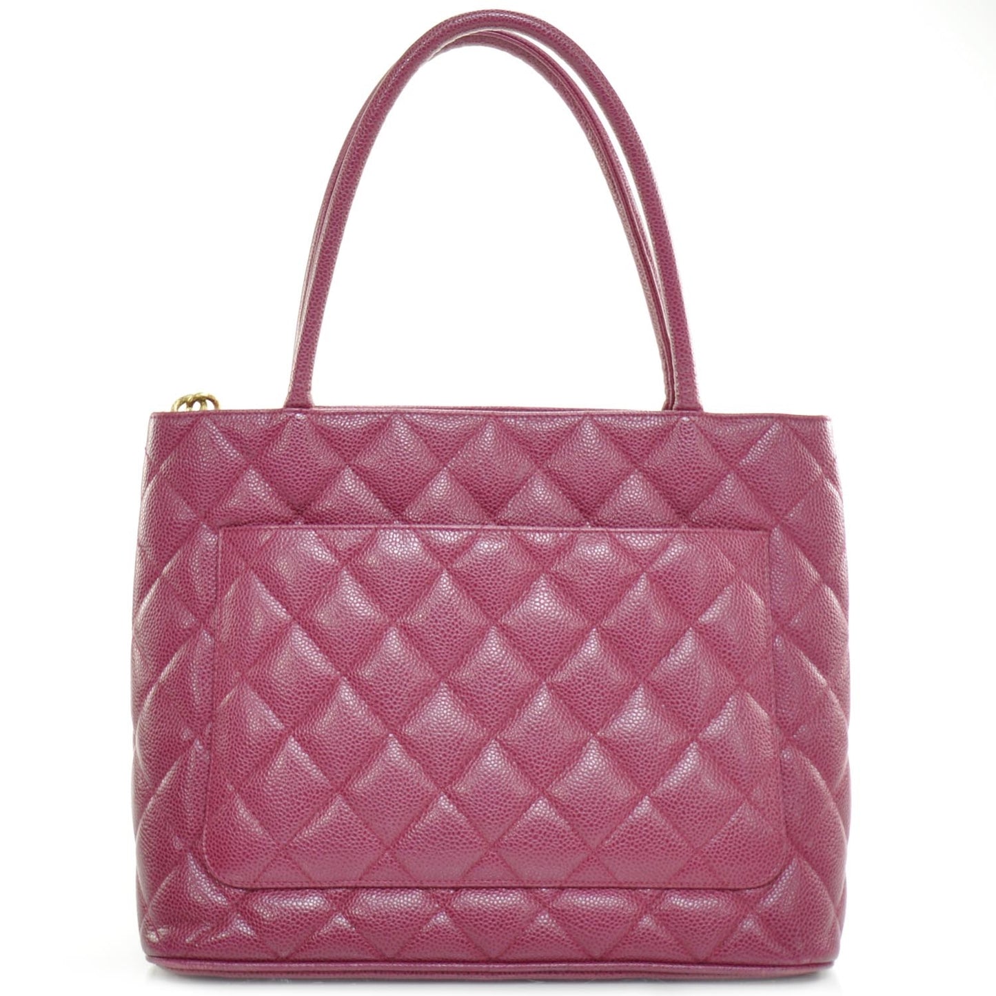 Caviar Medallion CC Tote Fuchsia GHW