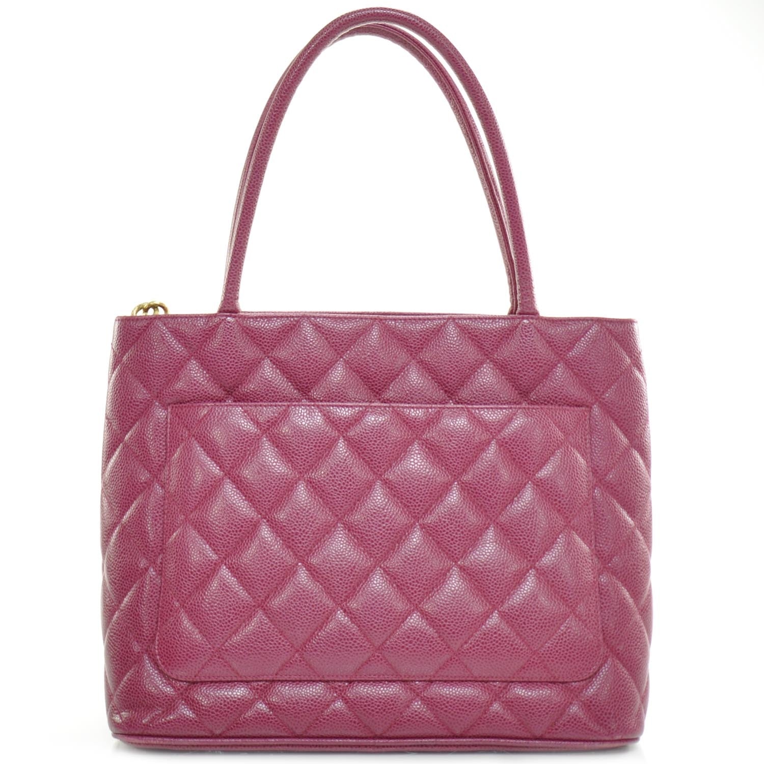 Chanel Caviar Medallion CC Tote Fuchsia GHW 4 of 10