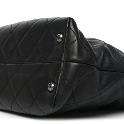 Chanel Calfskin Quilted Large Shopping In Chains Tote Black 9 of 9