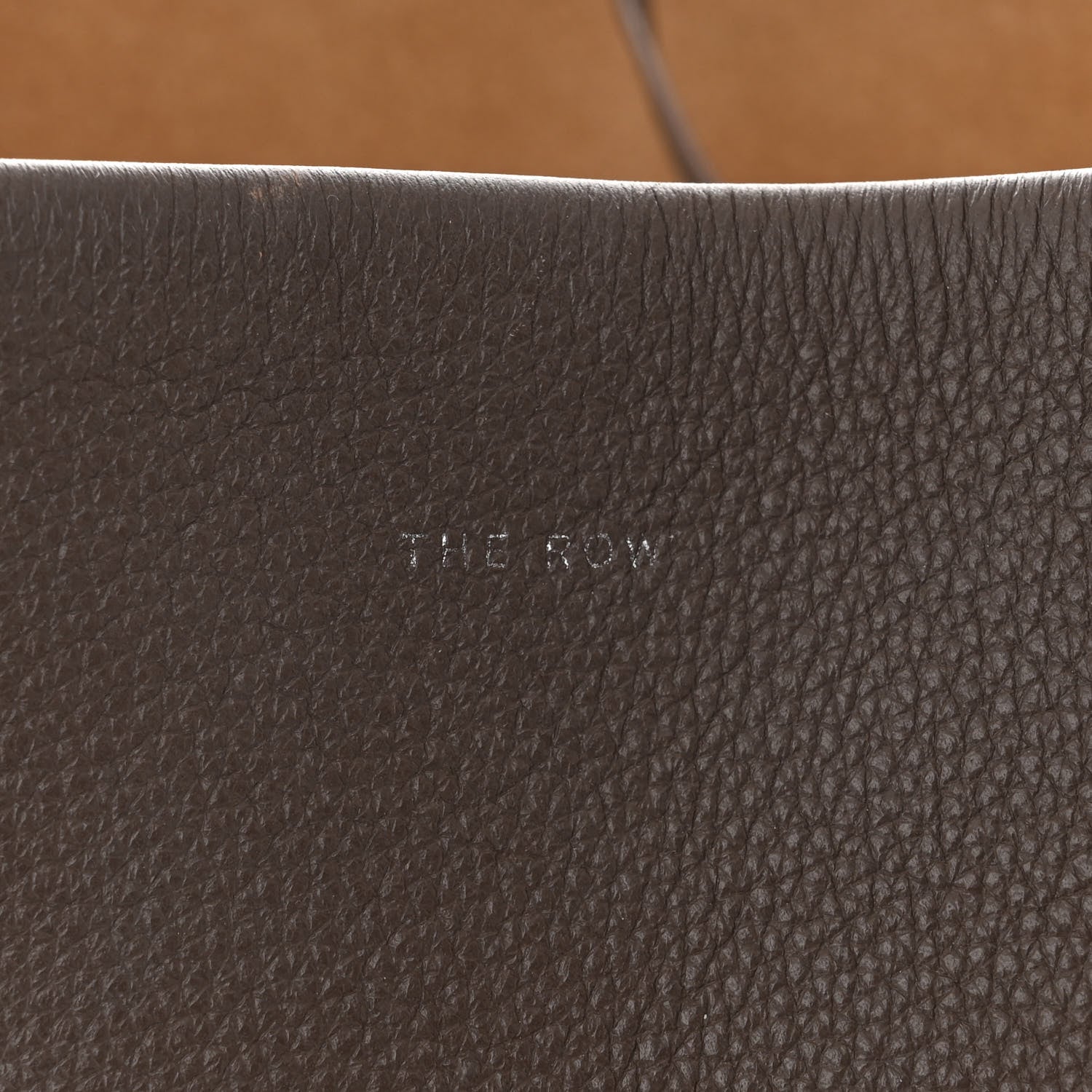 The Row Grained Calfskin Medium N/S Park Tote Dark Taupe 6 of 9