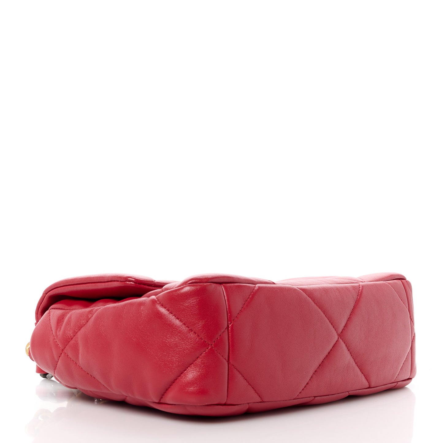Goatskin Quilted Medium Chanel 19 Flap Red