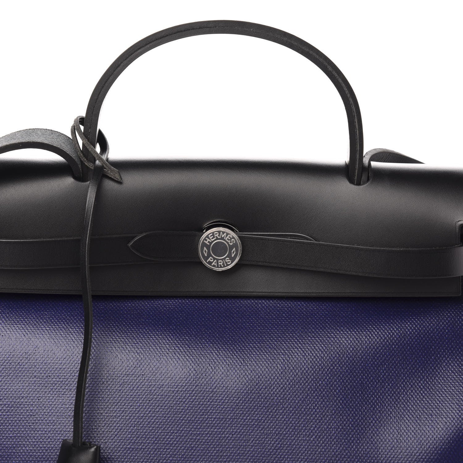 Hermes Toile H Berline Vache Hunter Herbag Zip PM 31 Bleu Encre Black 12 of 13
