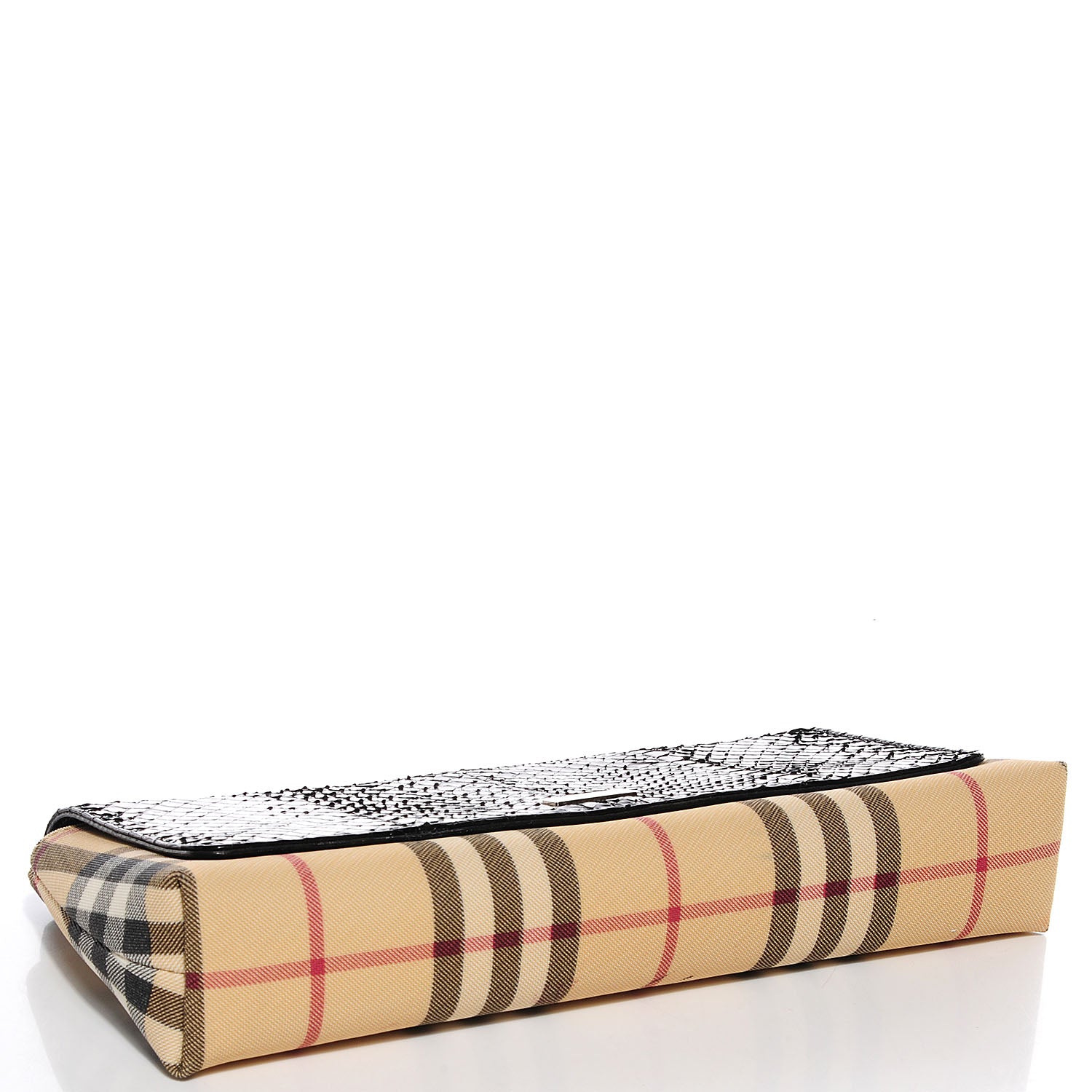 Burberry Python House Check Clutch Black 4 of 7