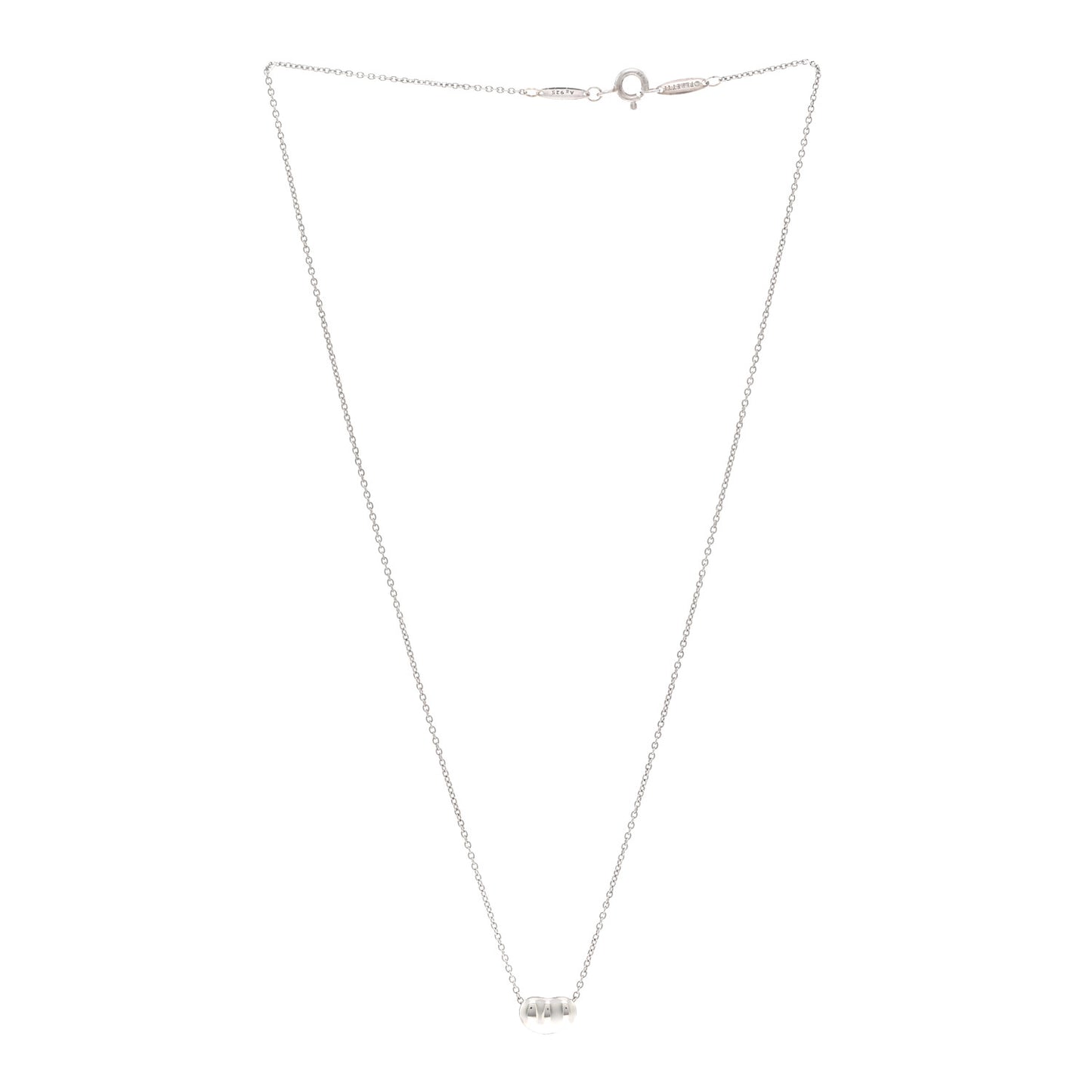 Sterling Silver 9mm Elsa Peretti Bean Pendant Necklace