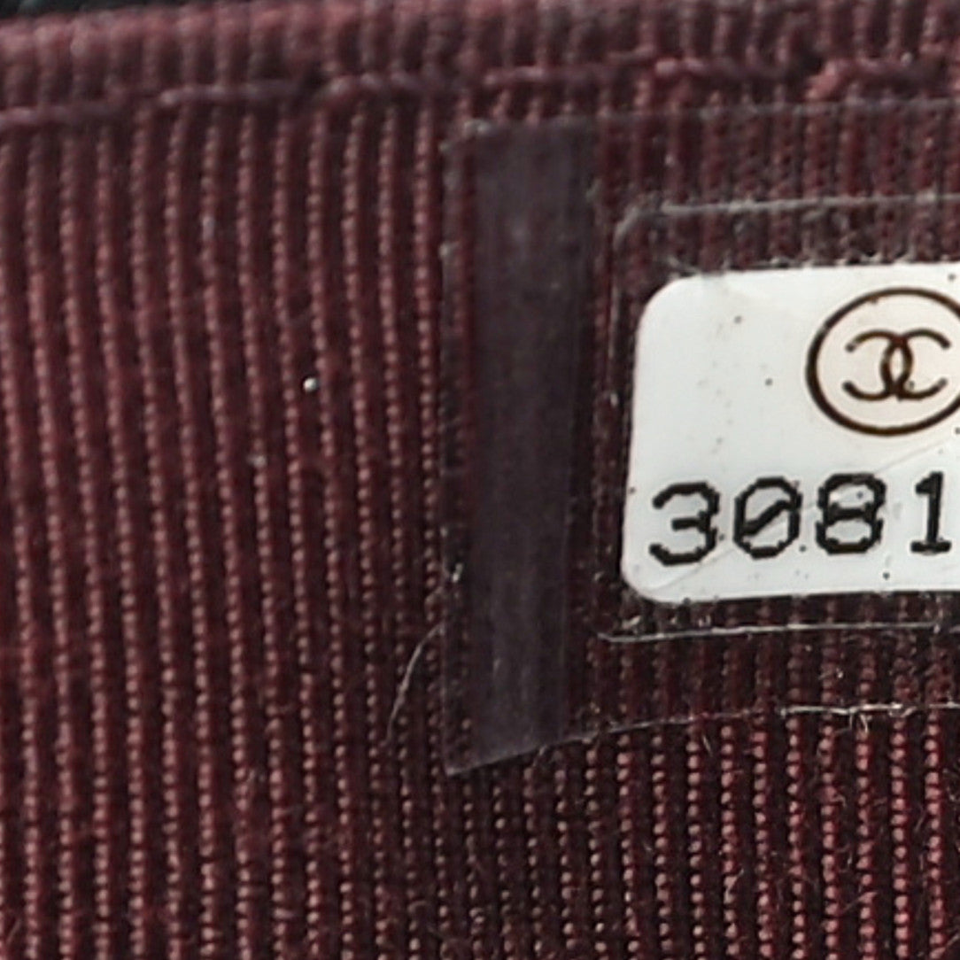 Caviar Quilted Glasses Case With Chain Black