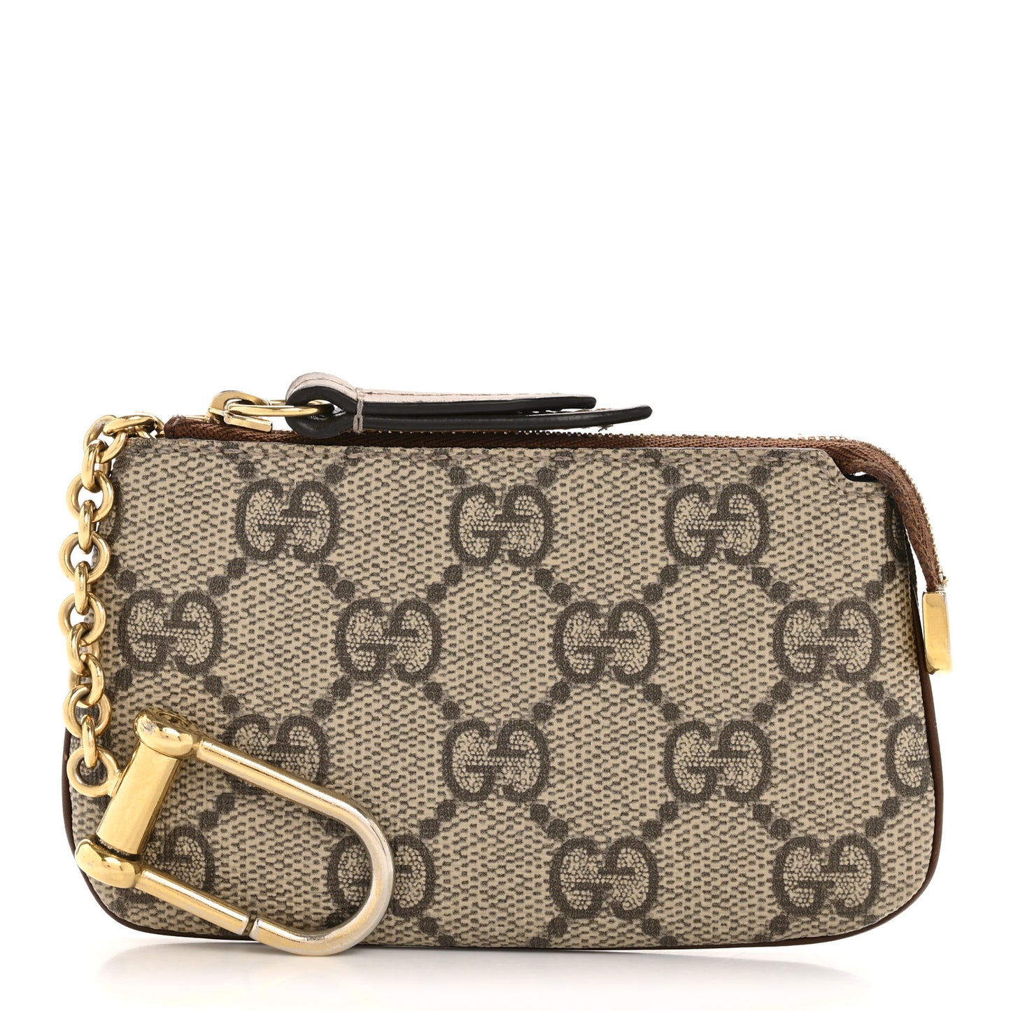 GG Supreme Monogram Key Case Brown